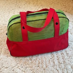 Walker San Francisco Travel Bag Neon Green & Red.
